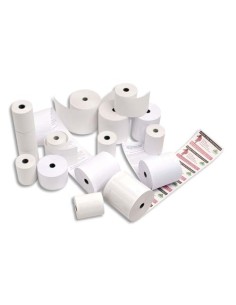 NEUTRE Bobine carte bancaire 80x80x12mm, 90 mètres, papier thermique 1 pli sans phénol Longue Cons. 48g 2