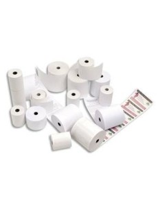 Bobine carte bancaire 57x40x12mm, 18 mètres, papier thermique 1 pli sans phénol Longue Cons. 48g 2